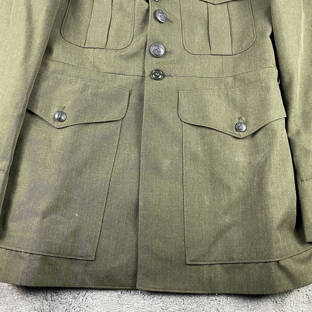 Defense Logistics Agency Button Up Uniform Jacket Mens‎ 40 R Green - Picture 2 of 16